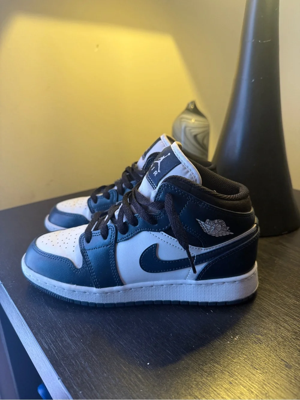 Navy and white mids